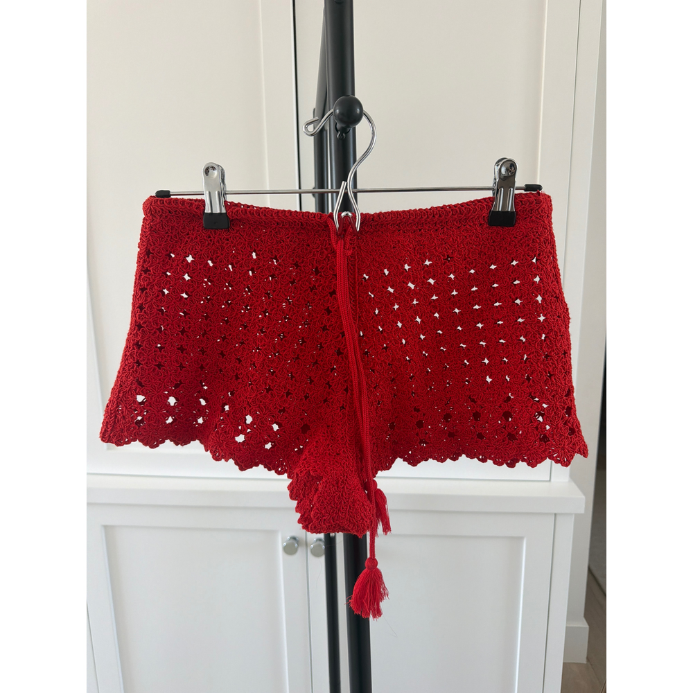 H&M Red Crochet Shorts - Picture 1 of 3
